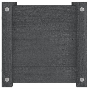 Vasos/floreiras de jardim 2 pcs 31x31x31 cm pinho maciço cinza