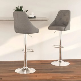 vidaXL Bancos de bar 2 pcs tecido cinzento-escuro