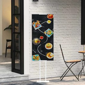 vidaXL Displays de Feira 2 pcs Branco 30 x 23,5 x 210 cm Aço