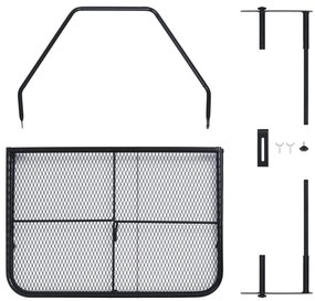 Mesa para varanda 60x40 cm aço preto