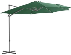 Guarda-sol de jardim com base portátil verde