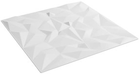 Painéis de parede 48 pcs 50x50 cm 12m² XPS ametista branco