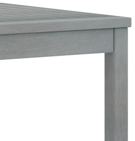5 pcs conj. lounge jardim c/ almofadões acácia maciça cinzento