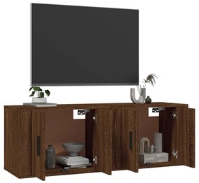 Móveis de TV de parede 2 pcs 57x34,5x40 cm carvalho castanho