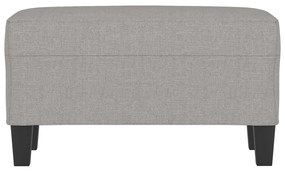 Banco 70x35x41 cm tecido cinzento-claro