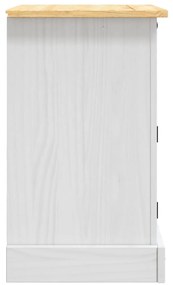 Mesa de cabeceira Corona pinho mexicano 53x39x67 cm branco