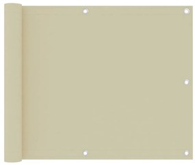 vidaXL Tela de varanda 75x300 cm tecido Oxford creme