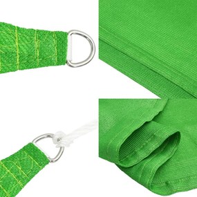 Para-sol estilo vela 160 g/m² 5x6 m PEAD verde-claro