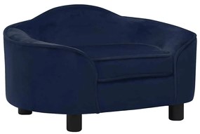 vidaXL Sofá para cães 67x47x36 cm pelúcia azul