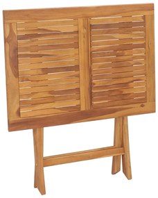 Mesa de jantar para jardim dobrável 90x60x75 cm teca maciça