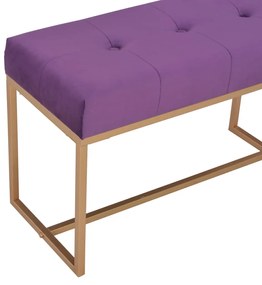 Banco 80 cm veludo roxo