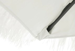 Guarda-sol de jardim com poste de aço 268x268x226 cm branco