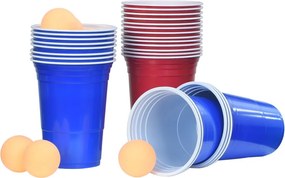 vidaXL Conjunto mesa de beer pong 0,5 L plástico