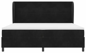Cama Box com Colchão Preto 200 x 200 cm em Veludo