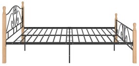 Estrutura de cama 180x200 cm metal preto