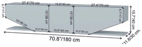 Móvel TV Stand Inci – Branco Mármore – 180 cm