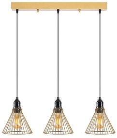 Candeeiro Rozye – Dourado Brilhante – 72 x 20 x 124 cm