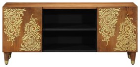 Armário de TV 105x33x46 cm Madeira Sólida de Mangueira