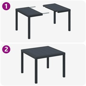 Conjunto de Jantar ao Ar Livre 3 pcs Antracite
