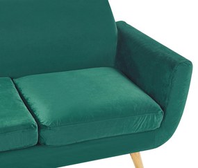Capa para sofá de 2 lugares de veludo verde BERNES Beliani
