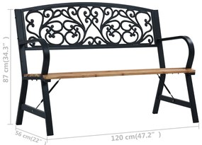 Banco de jardim 120 cm madeira