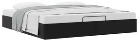 Estrutura de cama otomana sem colchão 200x200 cm preto