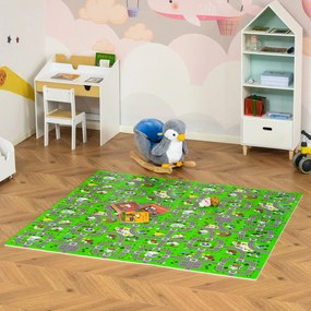HOMCOM Tapete Puzzle Infantil com 36 Peças 31,5x31,5cm Quebra Cabeça Infantil Modelo Estradas de Espuma EVA Área de Cobertura 3,24m² Multicor