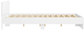 Estrutura de cama com cabeceira 140x190 cm branco