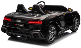 Carro elétrico para crianças Audi R8 SPYDER Dois lugares 24V, leitor MP3 com USB/AUX e Bluetooth, bateria 24V/14Ah, 2 motores de 200W, rodas EVA com s