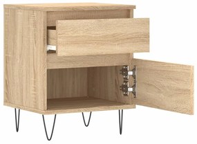 Mesas de cabeceira 2pcs derivados de madeira carvalho sonoma