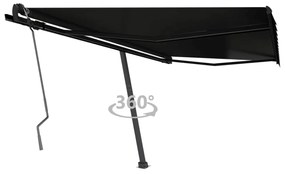 vidaXL Toldo retrátil manual independente 450x350 cm antracite