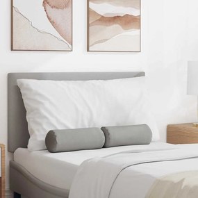 vidaXL Almofadas de Apoio 2 pcs Cinza Nuvem Ø 15 x 40 cm tecido