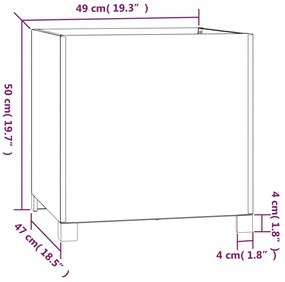 Vaso/floreira c/ pernas 2 pcs 49x47x50cm aço corten enferrujado