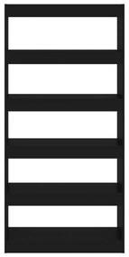 Estante/divisória 80x30x166 cm derivados de madeira preto