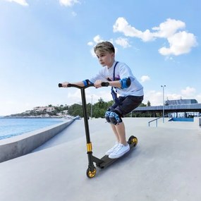 Trotinete de acrobacias para crianças com mais de 10 anos Trotinete profissional com 2 rodas e plataforma de alumínio Carga 100kg Preta