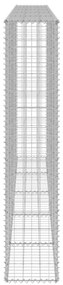 Muro gabião com tampas aço galvanizado 300x30x150 cm