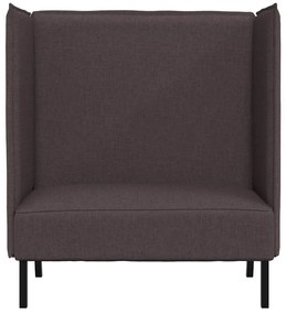 Sofá de Encosto Alto Castanho 109x56x121 cm Tecido