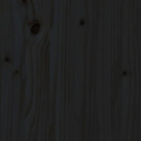 Secretária 110x53x117 cm madeira de pinho maciça preto
