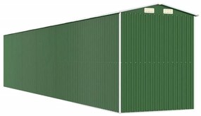 Abrigo de jardim 192x1021x223 cm aço galvanizado verde