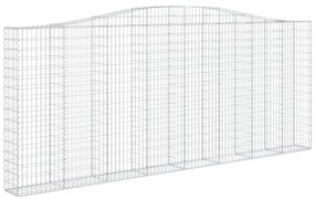 Cestos gabião arqueados 4pcs 400x30x160/180cm ferro galvanizado