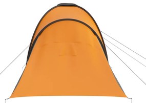 Tenda de campismo para 6 pessoas cinzento e laranja