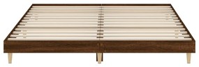 Estrutura de cama 200x200cm derivados madeira carvalho castanho