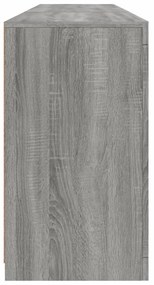 Aparador com luzes LED 181,5x37x67 cm cinzento sonoma