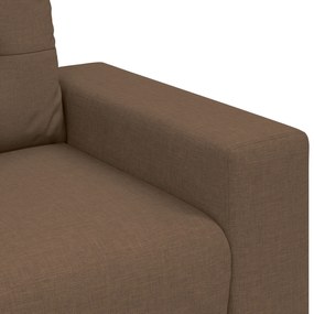 Conjunto de Sofá de 2 Peças com Almofadas em Tecido Castanho