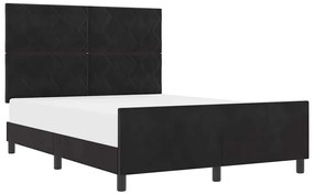 Cama vidaXL Preta 140x190 cm Veludo