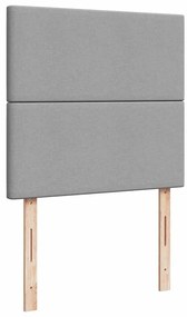 Estrutura cama otomana colchão 100x200 cm tecido cinzento claro