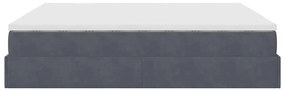 Estrutura de cama otomana com colchão 180x200cm cinzento escuro