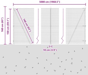 Cerca de Fio Soldado com 13 Postes Flangeados 1,5x50 m Aço Galvanizado