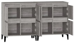 Aparadores 2 pcs 60x35x70 cm derivados madeira cinza sonoma