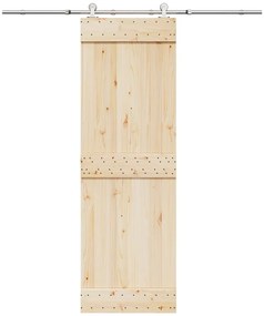 Kit ferragens p/ porta deslizante 183cm aço inoxidável prateado